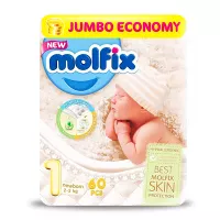 حفاضات اطفال مولفيكس حديث الولادة مقاس 1 60حفاضة ل3